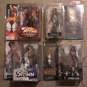 Spawn and McFarlane Collectible Action Figure Lot Reborn Monsters Art Of Image